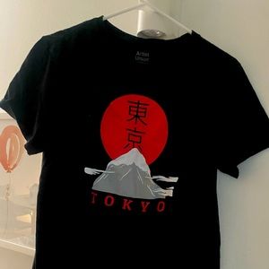Black Tokyo Graphic T shirt